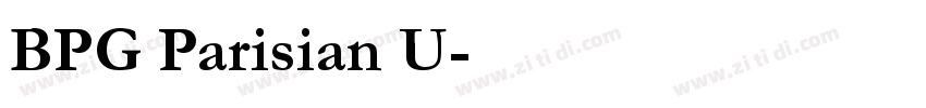 BPG Parisian U字体转换